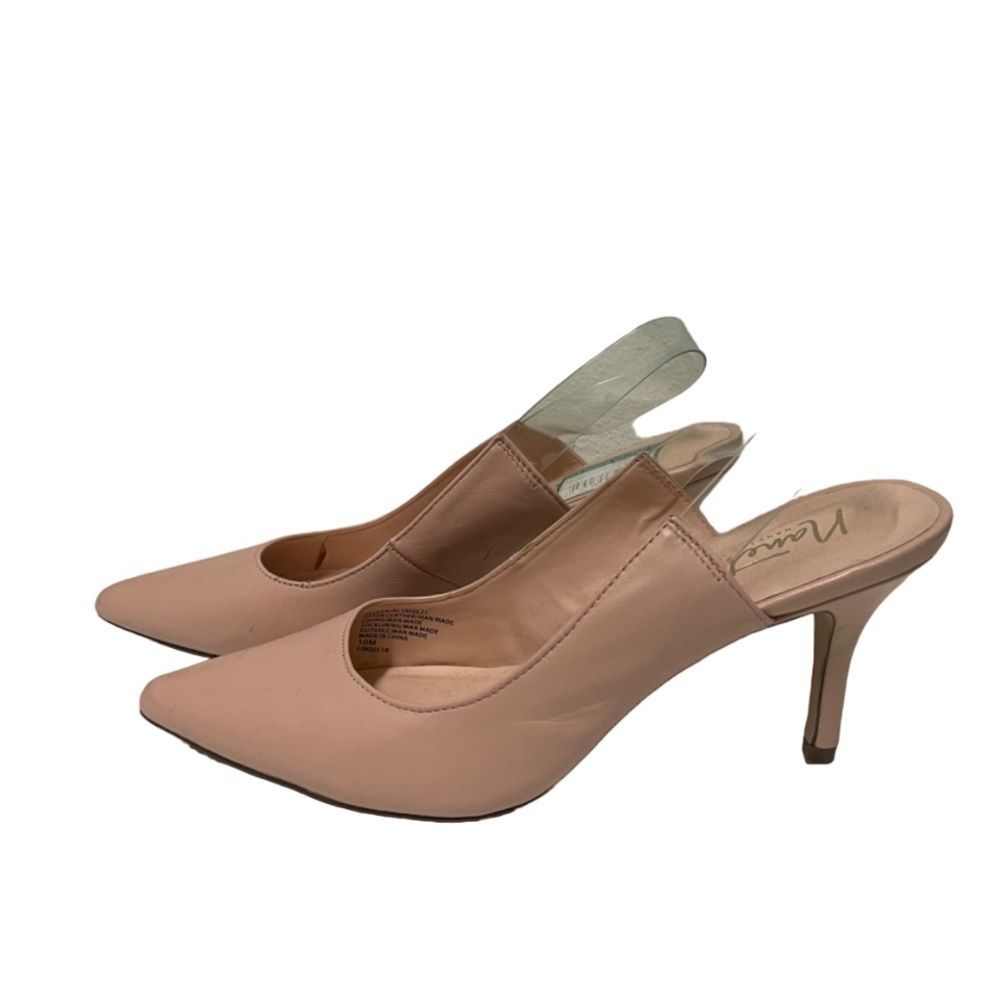 Women’s Nanette Lepore Pink/Cream Slingback Heels with Pointed toe - Size 10